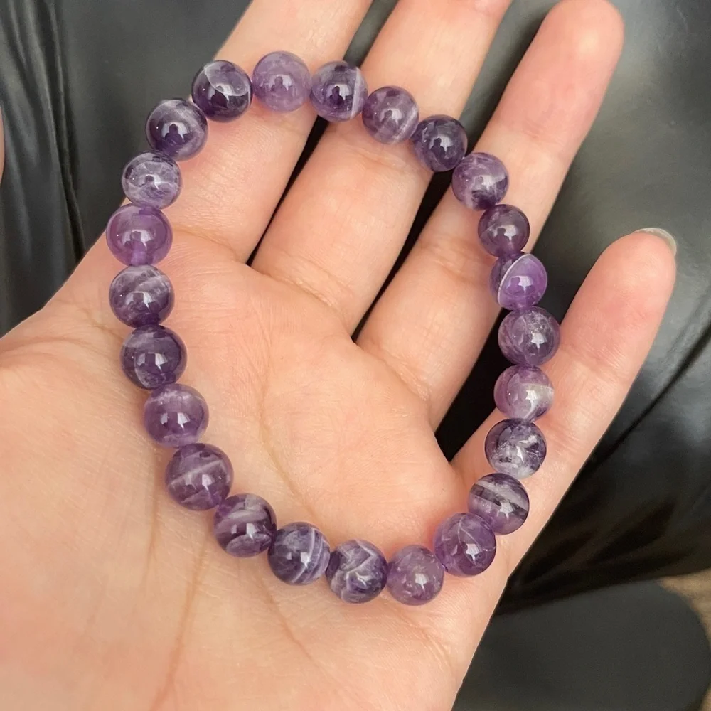 Amethyst beaded bracelet